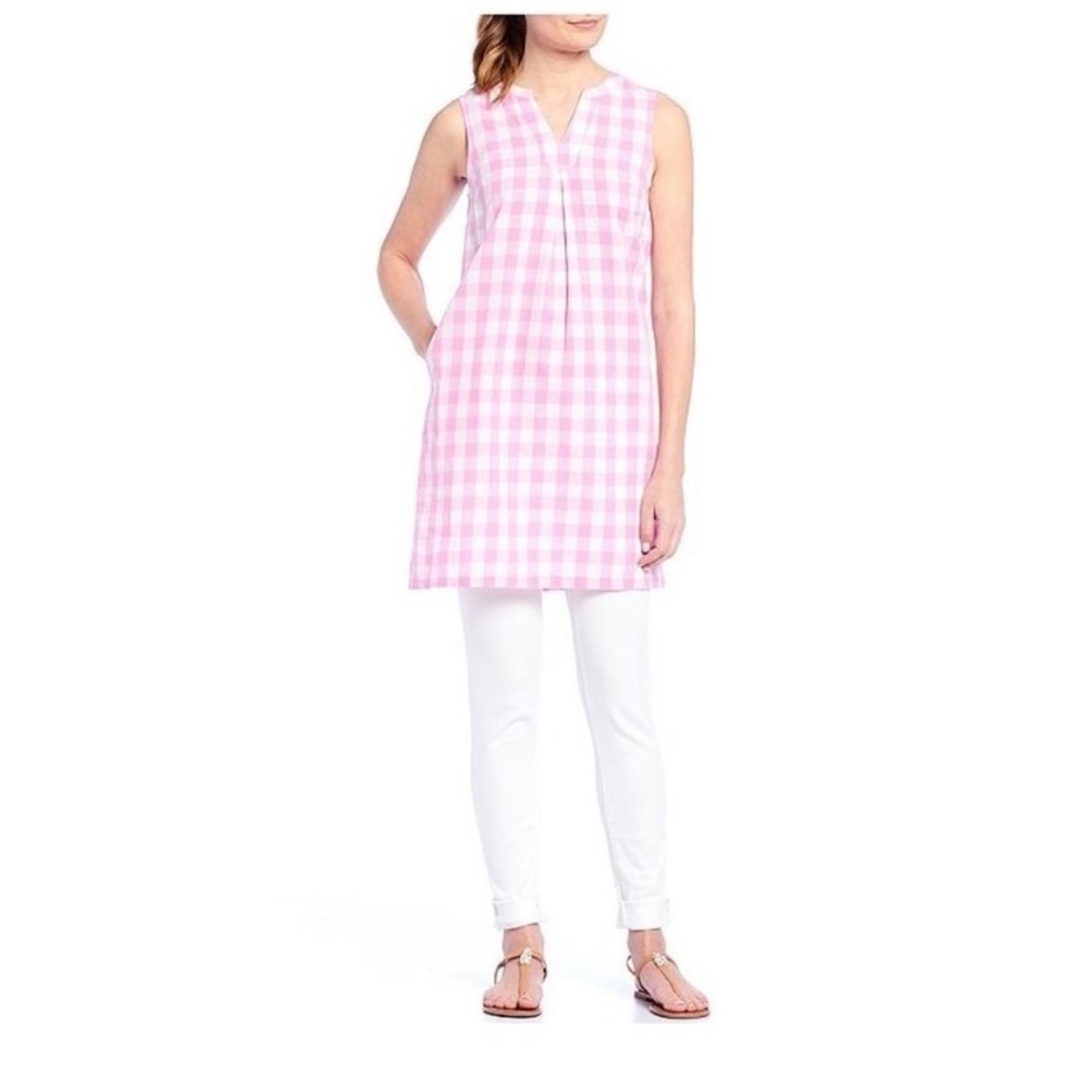 Joules Jillian Floral Linen Sleeveless Tunic Dress NWT